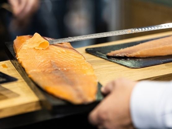 Pièce de saumon de la Maison Barthouil présenté au salon Gourmet Selection