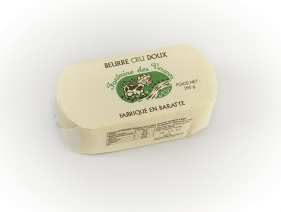 Block of Fontaine des Veuves raw sweet butter