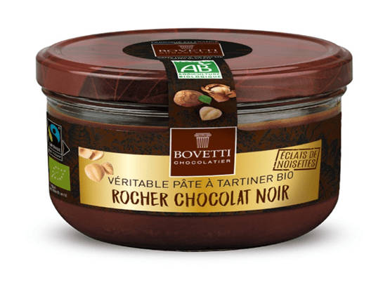 Pate à tartiner rocher chocolat noir Bovetti