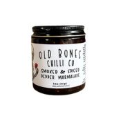 Jar of Old Bones Chilli Co. smoked and spiced pepper marmalade on a white background.