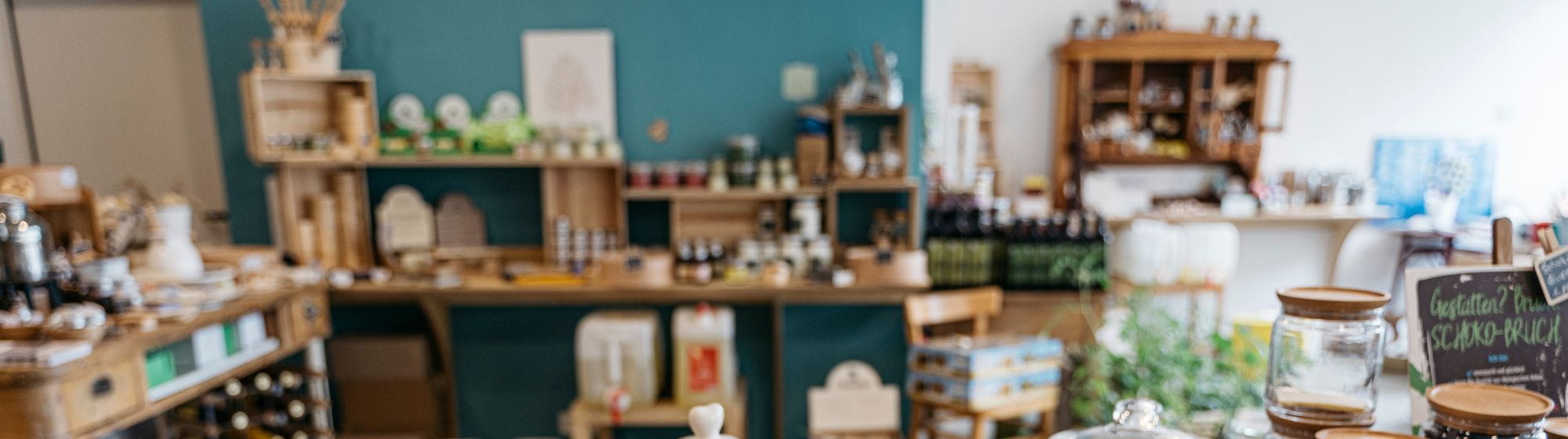 Inside a delicatessen shop