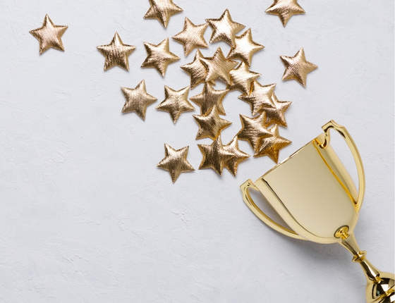 trophée étoiles fond blanc