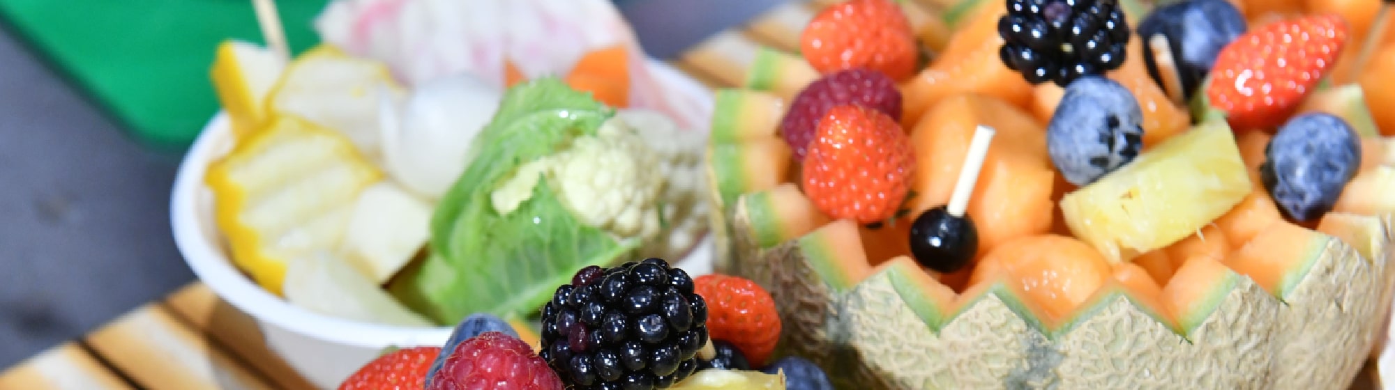 Beautifully cut and presented fruit